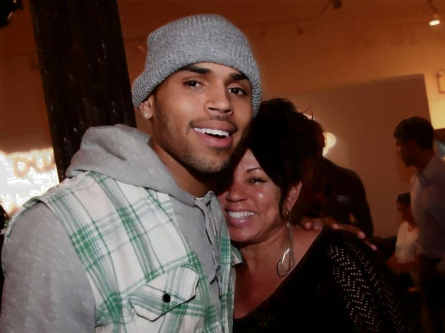 Chris Brown's Mom Joyce Hawkins Stuns in MakeupFree Beauty