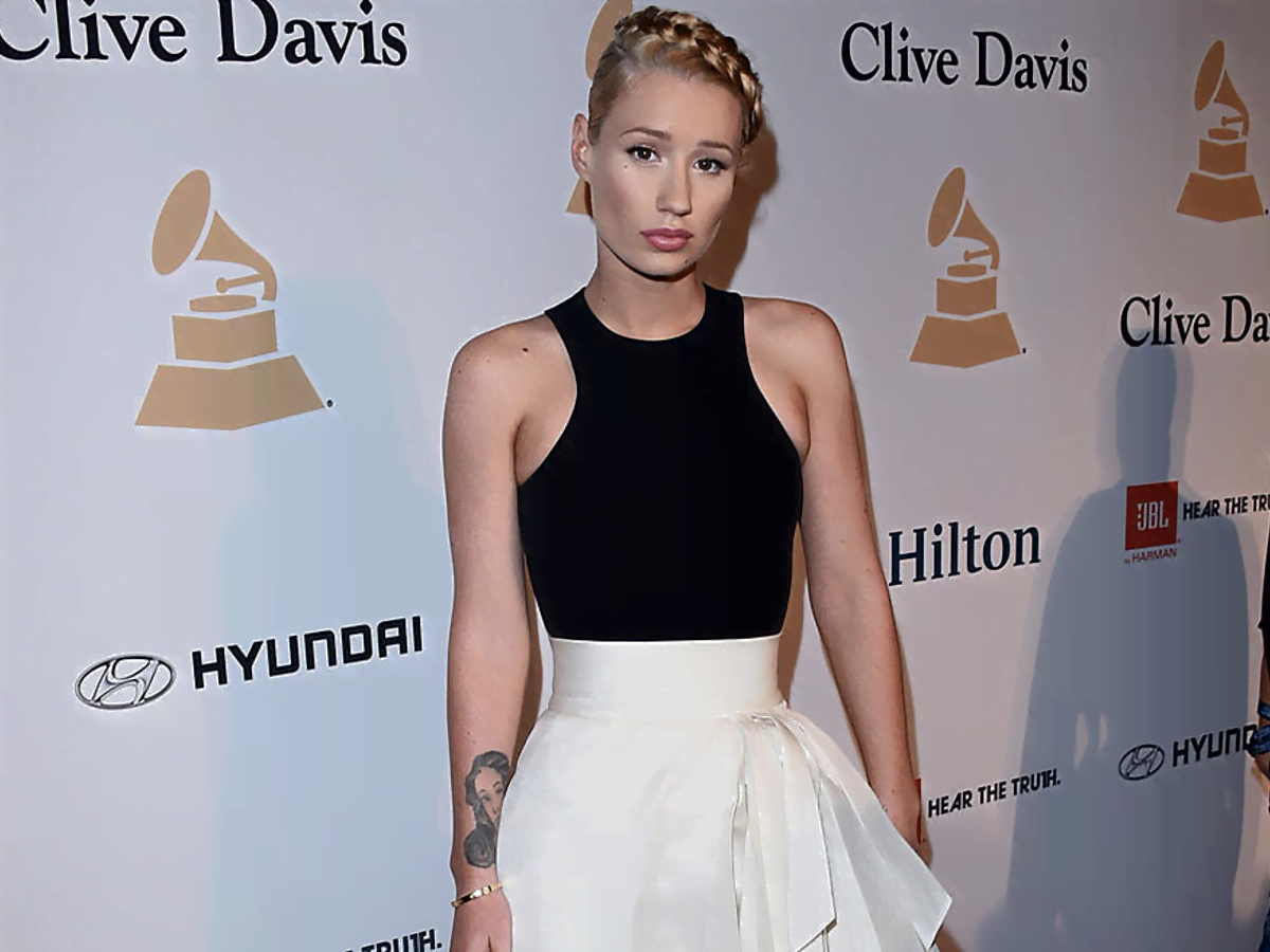 Iggy Azalea Mesmerizes in a Figure-Hugging Nude Mini Dress