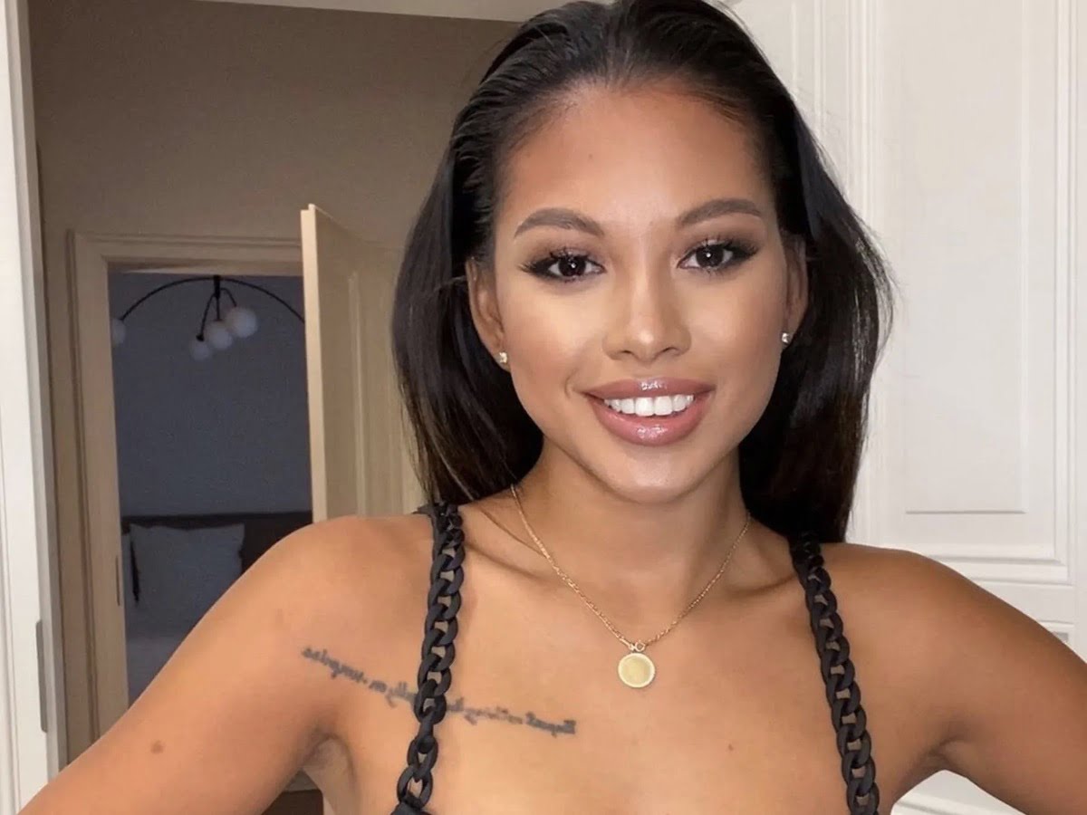 Chris Brown's Baby Mama Ammika Harris Sizzles in Purple Lingerie