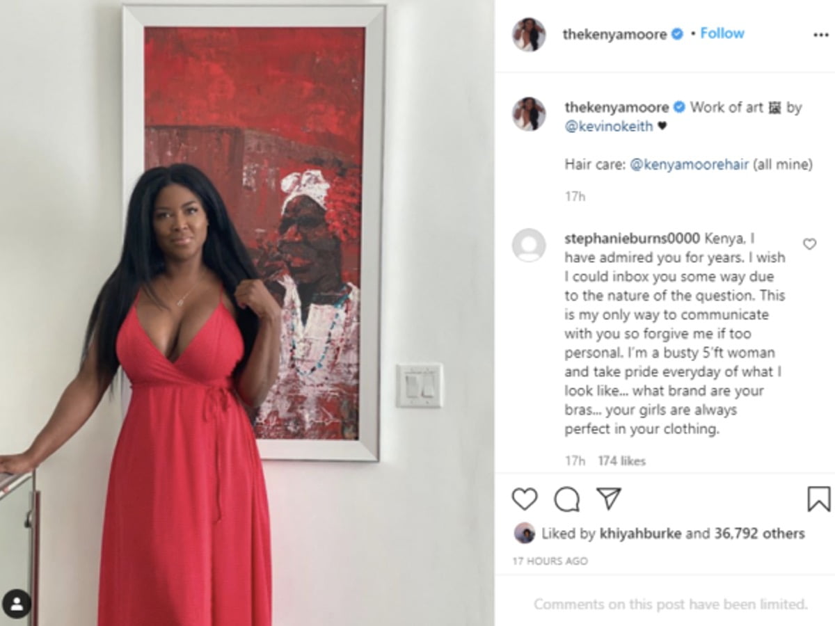 Fans Love Kenya Moore in Red Dress