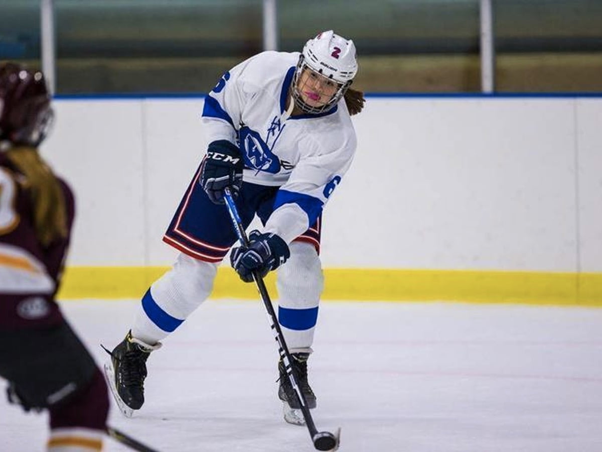ice hockey goalie returns to the ice