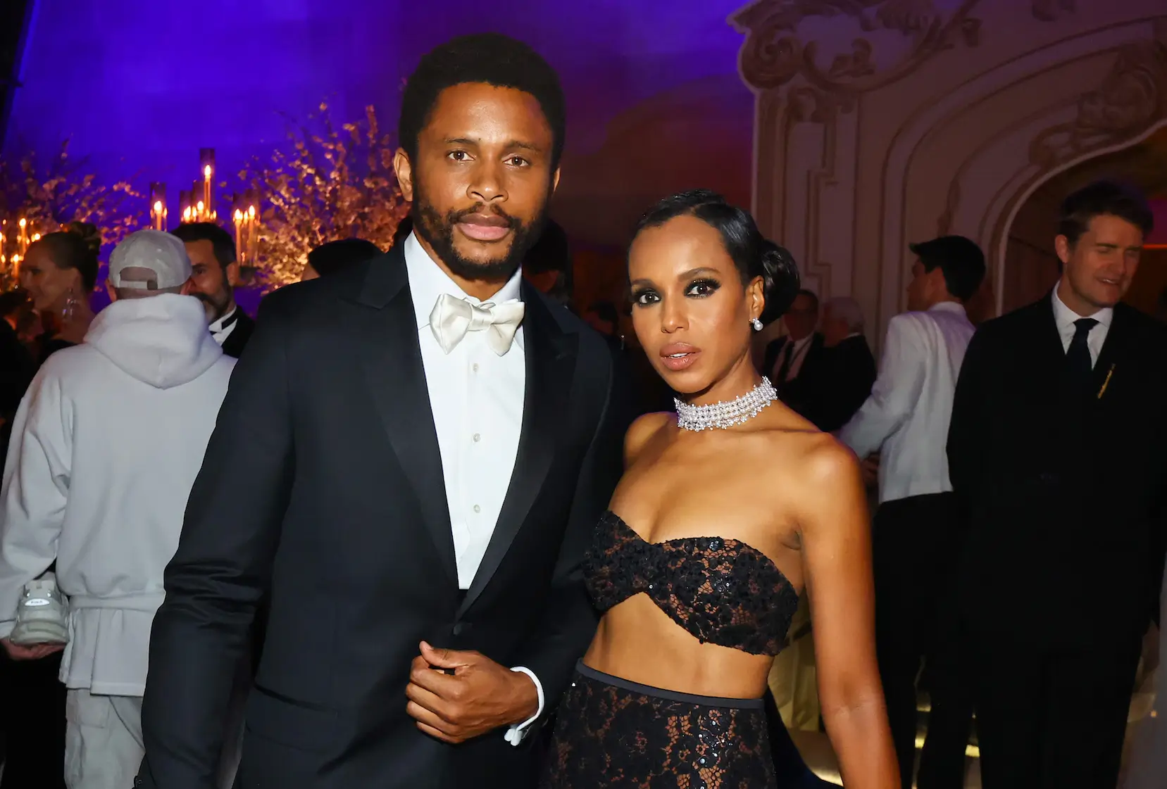 (L-R) Nnamdi Asomugha and Kerry Washington share two children.